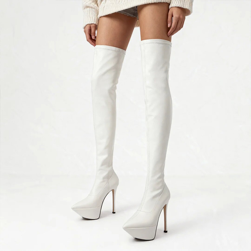 Zip Up Boots Short - Ronticool Kadın Bahar Diz Üstü Çizmeler