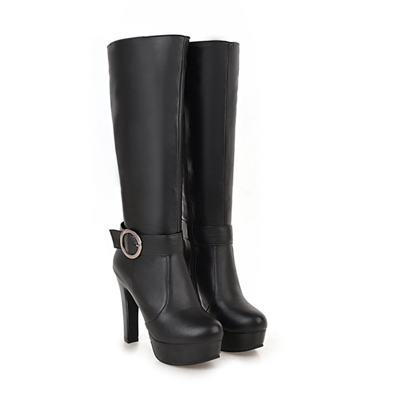 Zip Up Boots Short - Diz Üstü Çizmeler Kadın Modası Sonbahar