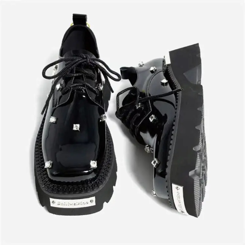 Women Shoes Sneakers - Kadın Loafer'lar Kristal Platformu Tıknaz Mary