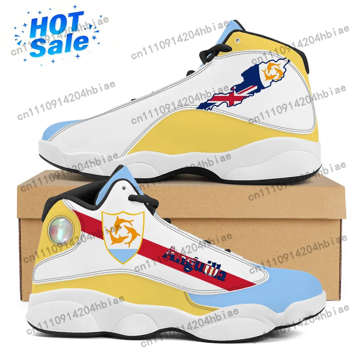 Women Shoes Tennis - ANGUILLA Bayrağı Baskı Özel Serin Erkek