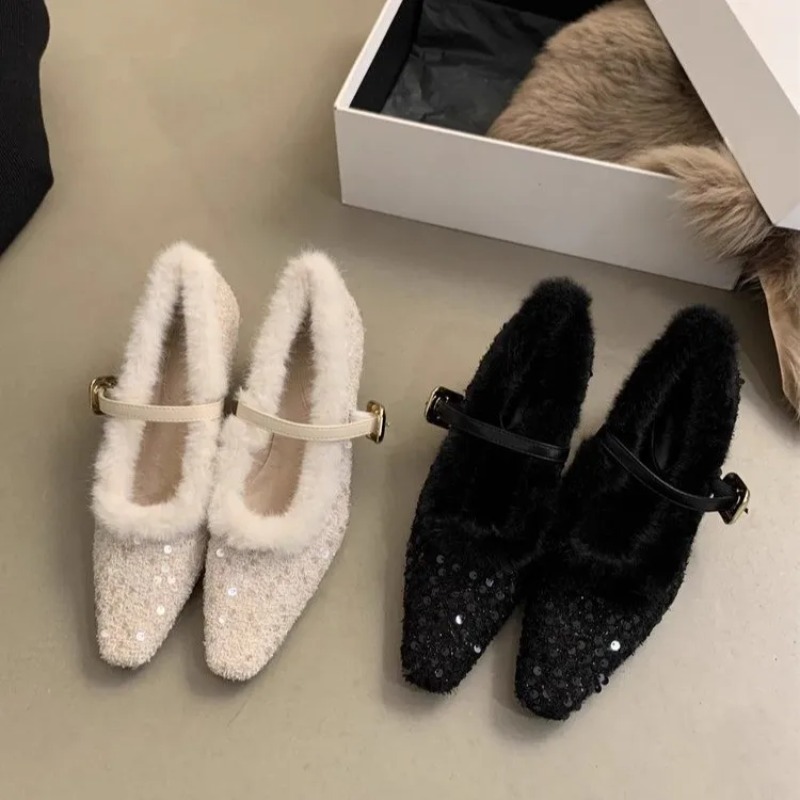 Mary Jane Shoes - Fransız Seksi Stiletto Topuklu Ayakkabılar, Kore