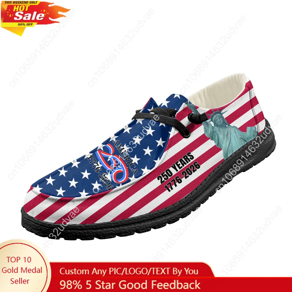 Women'S Shoes Loafers Black - Amerika 250. Yıldönümü 1776-2026 Loafer'lar Erkek