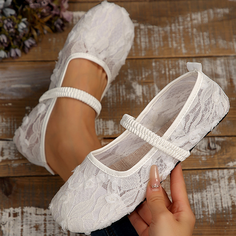 Mary Jane Shoes - Kadın ayakkabı nefes örgü düz ayakkabı