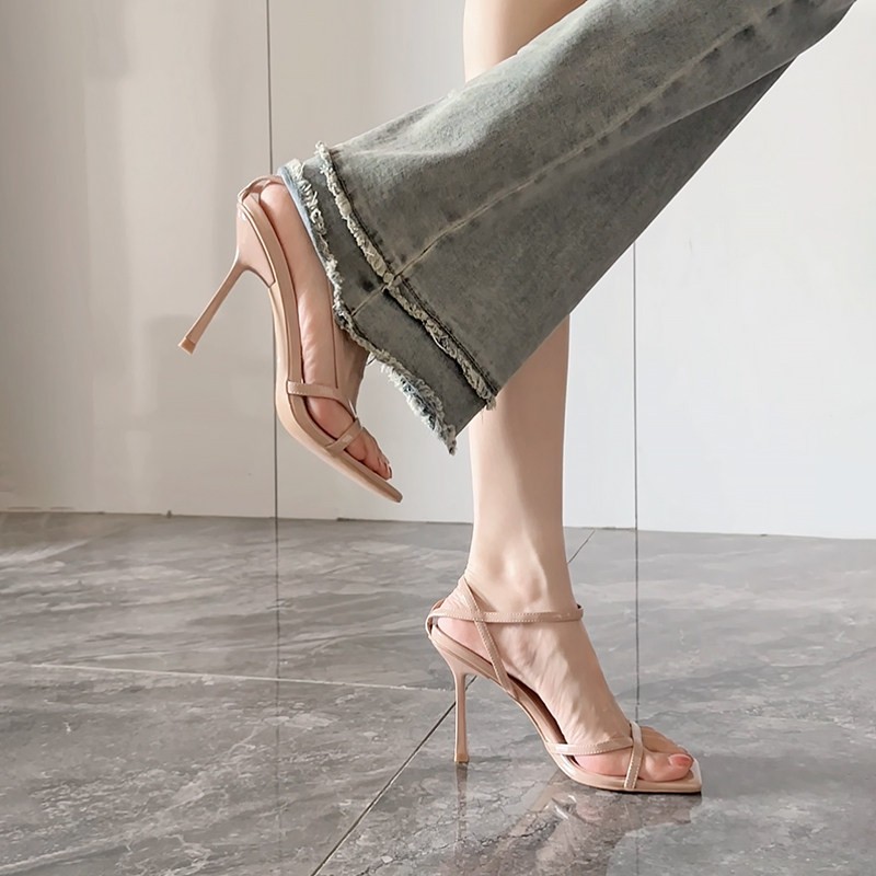 Strappy Heeled Sandals - Stiletto Sandaletler Kadın Xia Tek Bantlı