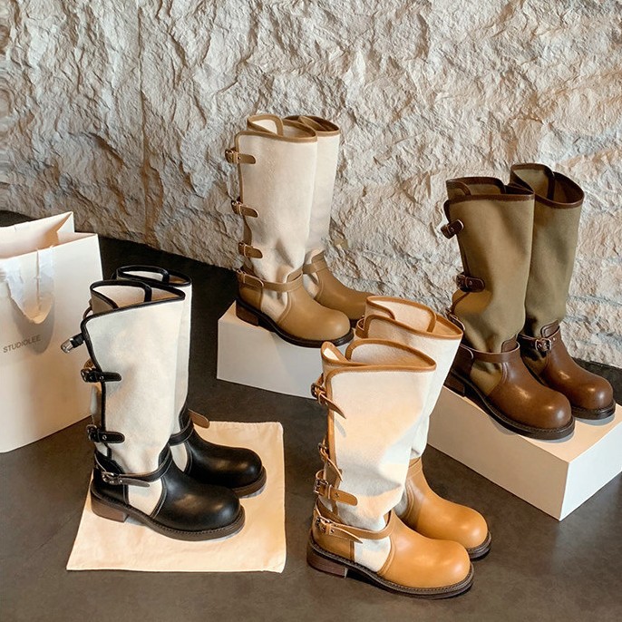 Women'S Shoes For Fall - 4 cm Kalın Topuk ~ Katlanabilir