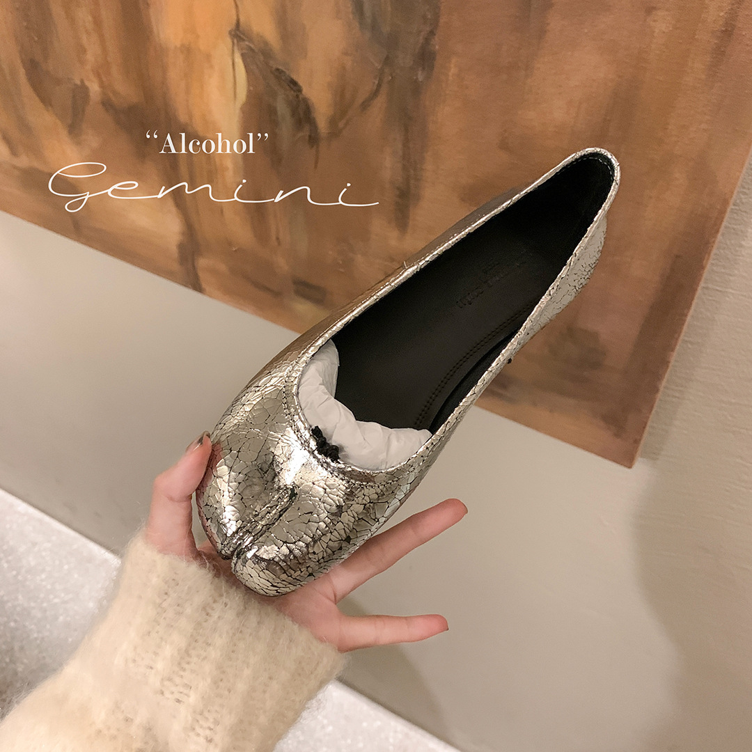 Siyah Bale Daireler Bölünmüş T - Women'S Shoes Loafers Black incelemesi ve fiyatı