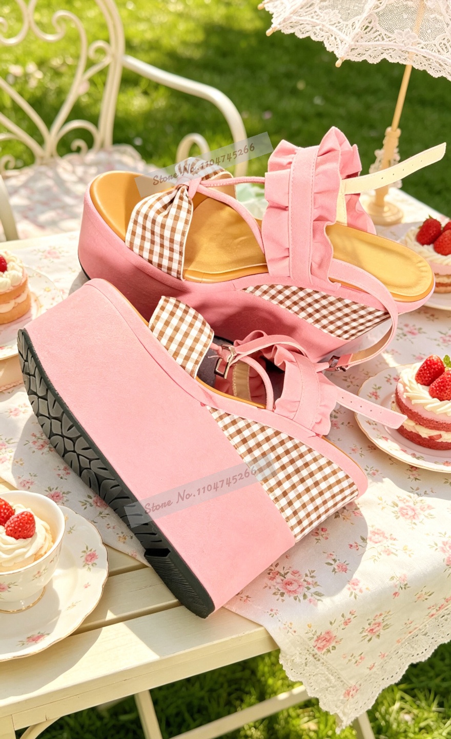 Pembe Süet Kama Platform Sanda - Women'S Shoes Y2K incelemesi ve fiyatı