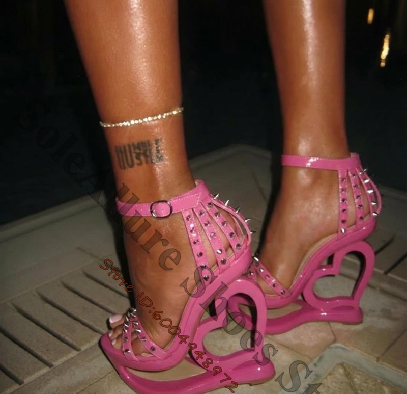 Sıcak Pembe Sivri Uçlu Çivili  - Women'S Shoes Y2K incelemesi ve fiyatı