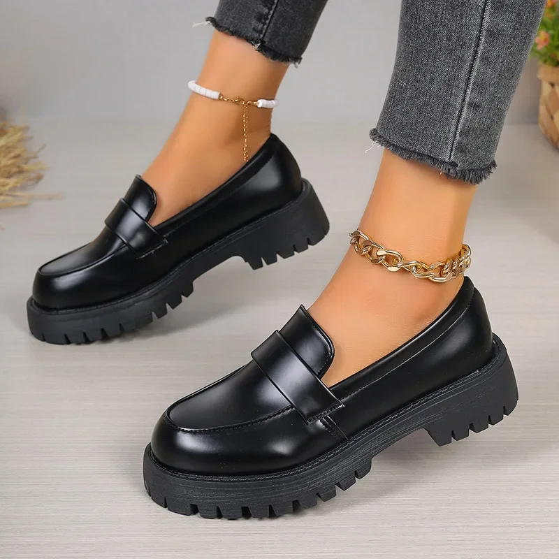 İngiliz Tarzı Siyah Platform L - Women'S Shoes Loafers Black incelemesi ve fiyatı