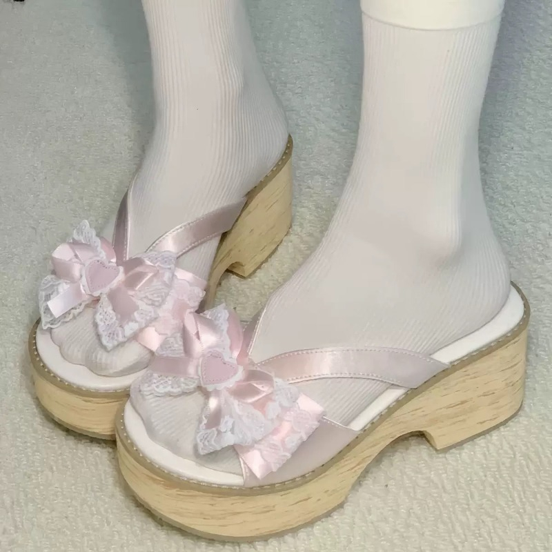 Tatlı Fiyonklu Ahşap Desenli K - Women Shoes Japan incelemesi ve fiyatı