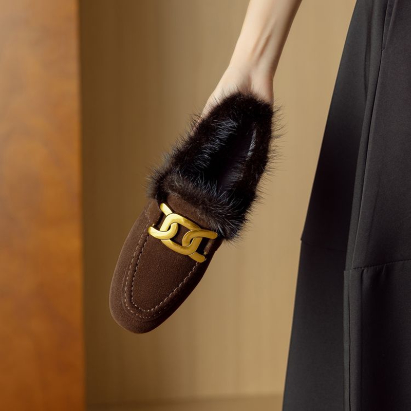 YENI Kış Kadın Pompaları Koyun - Women'S Shoes Loafers Black incelemesi ve fiyatı