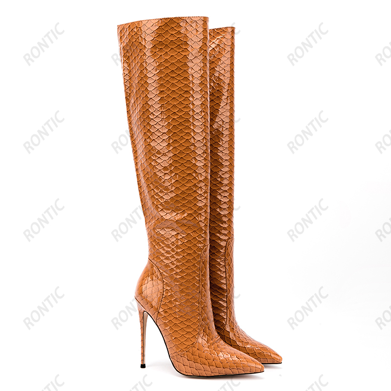 Rontic Kadın Kış Diz Yüksek Çi - Zip Up Boots Short incelemesi ve fiyatı
